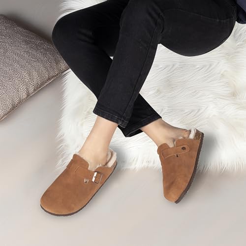 Image of EMMA NEW YORK Womens Clogs Mules Slip-On for Women with Arch Support Cork Footbed Potato Shoes