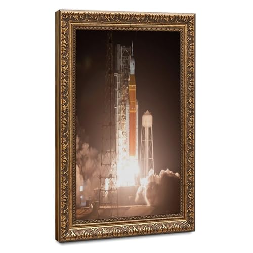 Toile Artemis 1 Launch - Décoration murale de salon et bureau avec cadre - 50,8 x 76,2 cm