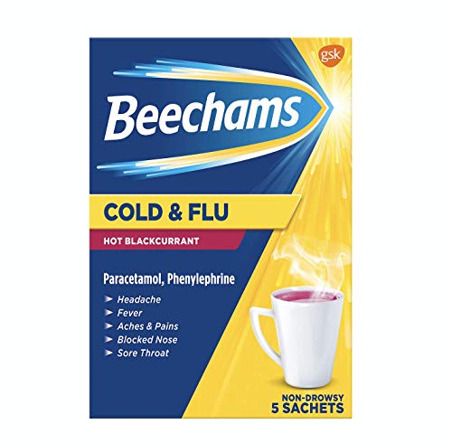 Beechams Cold & Flu Hot Blackcurrant 5 Sachets