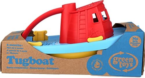 Green Toys Tugboat (Yellow Handle) - Bath and Water Toys, Multico...