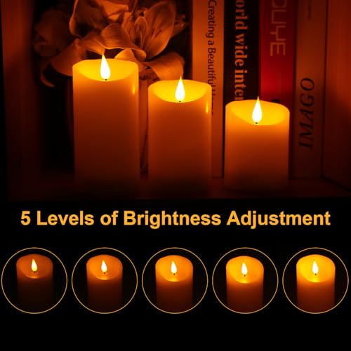 Forever Speed 3er-Set Led Kerzen Aufladbar mit Fernbedienung Timer, Dimmbar Wiederaufladbare Flammenlose Kerzen mit Ladekabel für Party Wohndekoration, Camping, Hochzeiten, Geschenke – Bild 4
