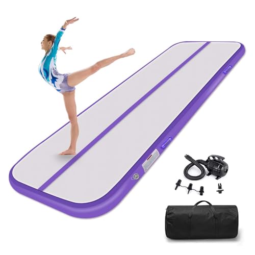 Estgora Gymnastics Mat For Tumbling 6.6ft Tumble Track 4 Inch Thick Inflatable Gymnastic Training...