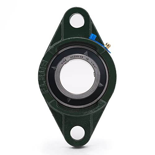 Image of XIKE 2 Pcs UCFL209-28 Bore 1-3 /4 inch Pillow Block Flange Mounted Ball Bearings.