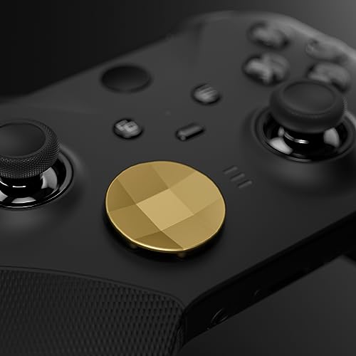 Image of eXtremeRate 2Pcs Metalic Hero Gold Magnetic Stainless Steel D-Pads, for Xbox Elite 1 /2 Controller, Replacement Parts Directional Pad Button Kits for Xbox One Elite & Xbox One Elite Series 2 Controller
