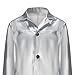 Maiyifu-GJ Men's Full Length Faux Leather Jacket Fall Winter Long Trench Coat Fashion Vintage Open Front Cardigan Jackets (Silver-2,Small)