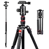 【High Compatibility】Dieses Kamerastativ kann mit den meisten Kameras kompatibel sein, wie DSLR SLR Nikon, Sony, Canon, und auch Camcorder, Smartphone (brauchen einen Adapter, nicht enthalten). Kamera Stativ kann im Innen- und Außenbereich verwendet werden.