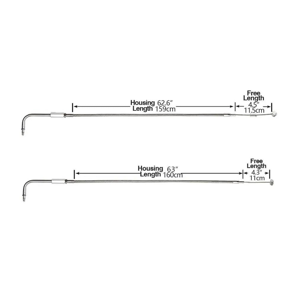 Línea Embrague Freno Para Road Para King Para Dyna Para Softail Para FXST Para FLST Para FXD 1996-2010 Para FLT 1996-2007 Para FLH 1996-2007 160cm 63'' Cable Acelerador Latiguillo Freno Moto