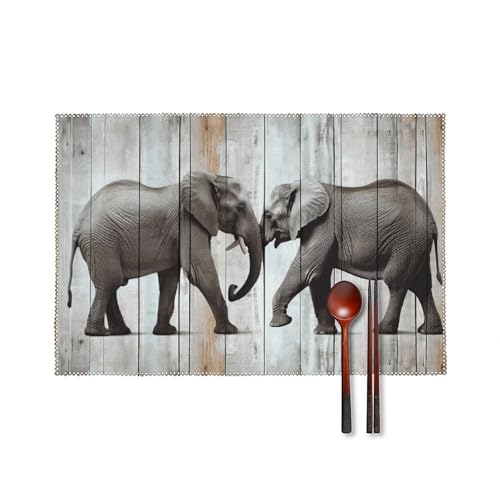 Sets de table éléphant pour une décoration de table de salle à manger chaleureuse