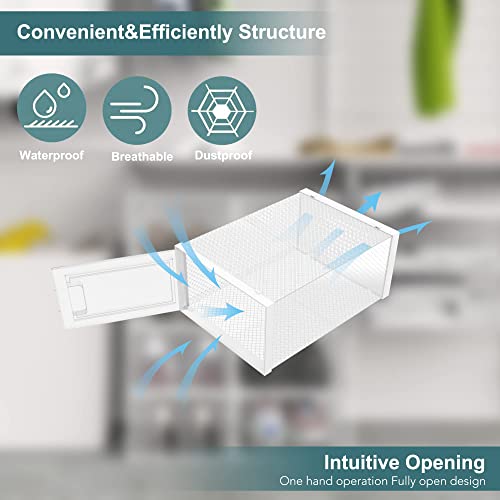 Waytrim Shoe Boxes, Clear Plastic Shoe Boxes With Lids Stackable Shoe Storage For Boots Shoe Organizer For Closet Shoe Container Fit To Women Size 13 #TOP3