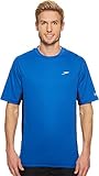 Speedo Men's Longview Short Sleeve Swim Tee, Classic Blue, X-Large