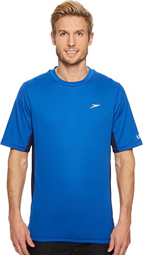 Speedo Men's Uv Swim Shirt Short Sleeve Longview Tee - Manufacturer Discontinued