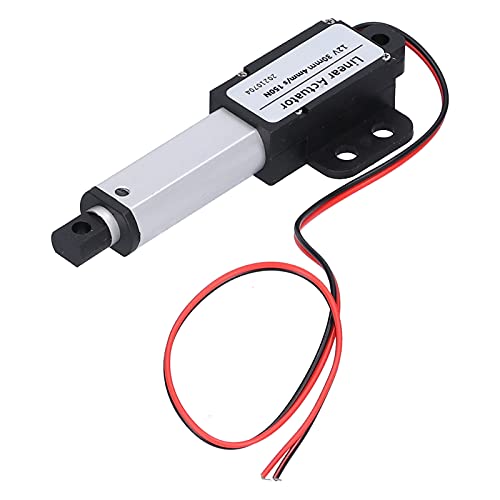 Attuatore Lineare da 30 Mm DC 12V Mini Attuatore Elettrico a Movimento Lineare Protezione da Cortocircuito Vite Tipo T(Corsa 30mm-4mm s-150N)