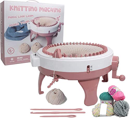 Annpee Knitting Machine, 40 Needles Smart Weaving Loom Round Knitting Machines, Knitting Board Rotating Double Knit Loom Kit for Sock/Hat/Pumpkin