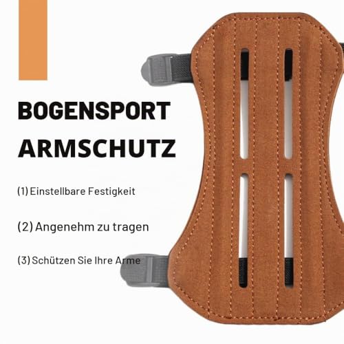 Armschutz für Bogenschießen, 6,9 Zoll Schutzarmschutz, Unterarmschutz mit verstellbarem Klettverschluss für Erwachsene und Anfänger zum Schießen und Jagen