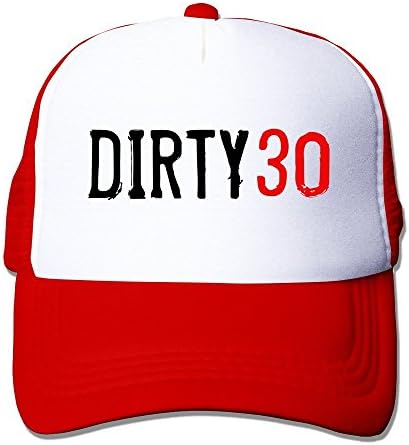 ELIUMS 30th Birthday Dirty 30 Mesh Trucker Baseball Cap Hat Red