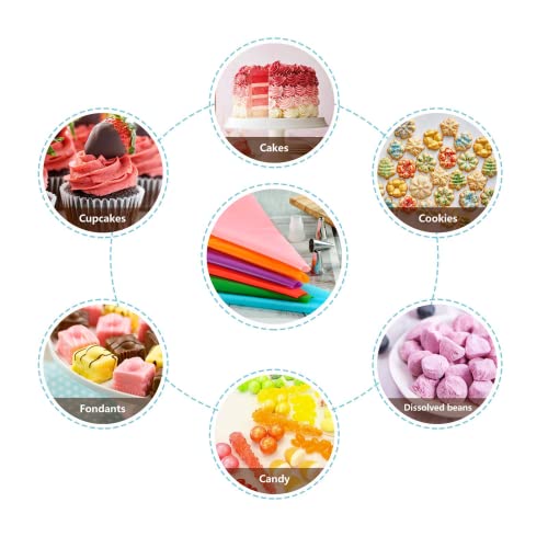 46Pcs Piping Bags And Tips Set Silicone Frosting Piping Kit Reusable Icing Bags And Tips Set Cake Decorating Kit For Cookies Cake Cupcake #TOP5