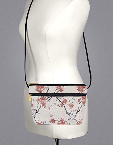 Image of Danny K. Women's Tapestry Zipper Purse Crossbody Handbag, Adjustable Cord, Handmade in USA
