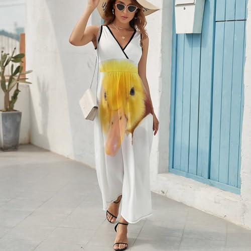 Robe maxi col V décontracté avec coupe longue fluide d'été