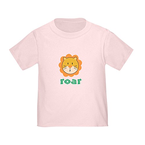 CafePress Animal Noises Lion Roar Toddler T Shirt Cute Toddler T-Shirt, 100% Cotton Pink