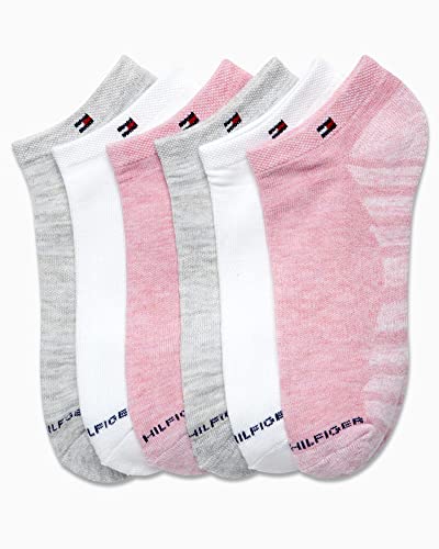 Tommy Hilfiger Women's Low Cut Socks - 6 Pack Performance Cushioned Comfort No Show Socks - Athletic Socks for Women (4-10)4
