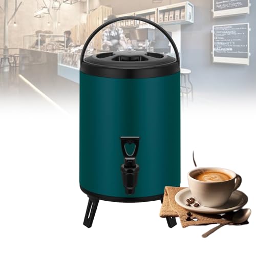 Dispensador de acero inoxidable con doble pared térmica y 2.5 galones de capacidad