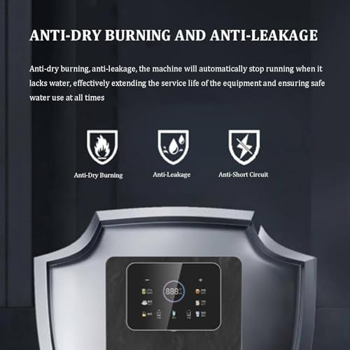 Smart Wall-Mounted Water Dispenser with Electronic Child Lock, Hot & Cold Water, Touch Screen Control, Quantitative Dispensing, Mains Fed, Black Finish