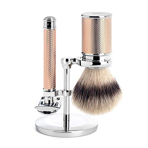 Rasoir de sécurité Mühle or rose s31m89rg : set de rasage de luxe 3 pièces