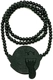 GWOOD Ghost Boo Good Wood Black Pendant Replica Necklace