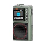 LICAEVEY Tragbares DAB-UKW-Radio mit BT 5.2, TF-Kartenwiedergabe, App-Fernbedienung, 30 Voreingestellte Sender, 3-W-Lautsprecher, SOS-Alarm-Taschenlampe, Wiederaufladbar für Zuhause, (Hraddhahdab+)