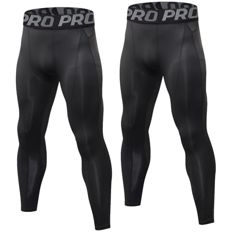 LNFINTDO Men's Running Compression Leggings 2 Pack Cover