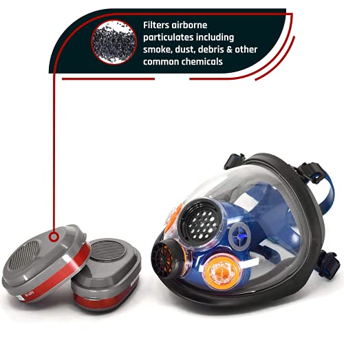 Parcil Distribution PD-101 Full Face Organic Vapor Particulate Respirator - Industrial Gas Mask thumb #5
