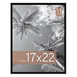 MCS Foundation 17 x 22 Poster Frame Traditional Black, Vertical & Horizontal Wall Hanging Large Picture Frame for Photos, Posters & Art Prints (1-Pack)