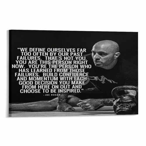 Joe Rogan Motivational Quote Posters (2) Canvas for Bedroom Living Room Decor 30x20inch(75x50cm) Frame-style