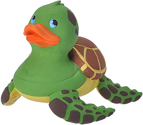 Wild Republic Rubber Duck, Patos de Goma, Tortuga Marina, Regalos Para Bebé, Juguetes Para la Bañera, Niños y Adultos, 10 Cm (23213)
