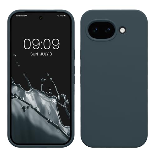 kwmobile Case Compatible with Google Pixel 10a Case - TPU Silicone Phone Cover with Soft Finish - Dark Slate