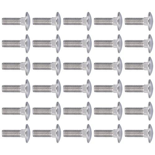 Naroote Boulons de Carrosserie, Boulons Ronds Bombés à Col carré en Acier Inoxydable A2 70 de Différentes Tailles, Idéaux pour les Machines Industrielles, les Professionnels du Bricolage, les (M10*30)