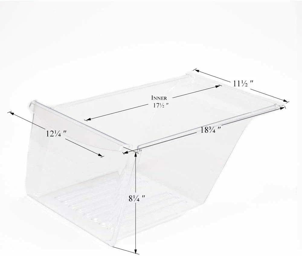 240343803 Bottom Crisper Pan - Compatible with Frigidaire Kenmore | Replaces 240343801 240343805 891082