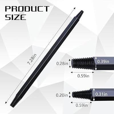 Broken Spark Plug Remover Tool, Car Engine Broken Spark Plug Removal Tool with Left-Hand Thread & 10mm Hex Structure, CRV Steel Sparkplug Extractor Tools, Repair Car Accessories (Black)