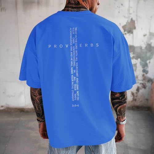 Image of Christian Shirts for Men Vintage Religious Cross Bible Verse T-Shirt Jesus Faith Tshirt Inspirational Graphic Tees