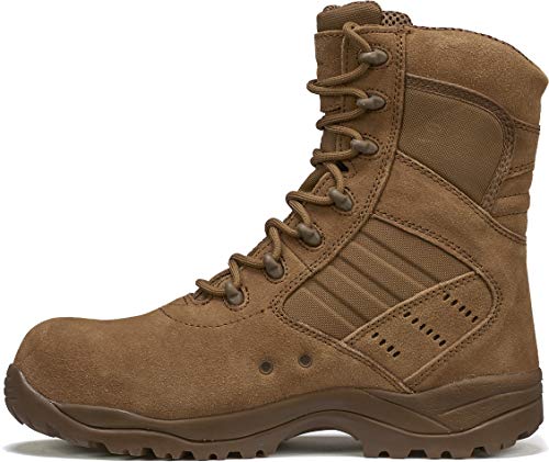 Belleville Guardian TR536 CT 8" Combat Boot - Hot Weather, Lightweigh, Composite Toe Tactical Boot for Men - Coyote Brown Leather & Nylon - 100% Rubber Outsole3