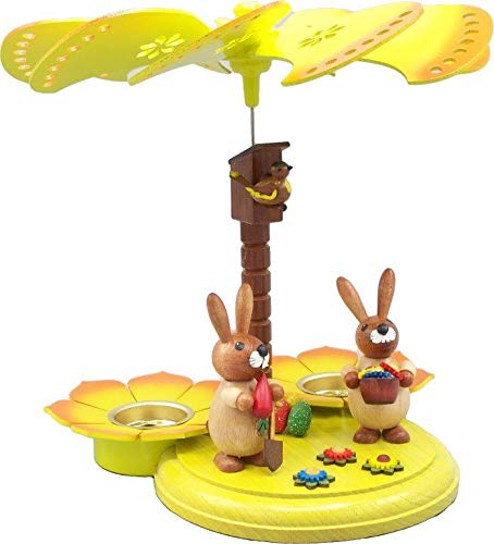 Rudolphs Coffre au trésor avec lapin naturel de 20 cm à offrir pour Pâques