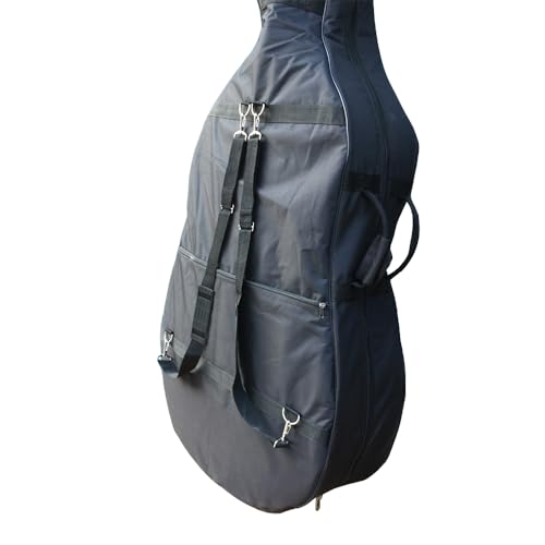 WUQIMUSC Upright Bass Gig Bag for 3/4 size Oxford Cloth String Bass Bag Durbale Handles Straps Thick lining Multi pocket design (thick lining)