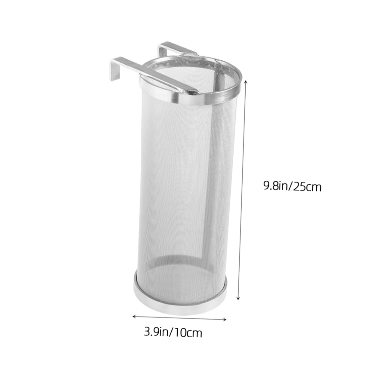 VINTORKY Stainless Steel Homebrew Beer Filter Strainer 4x10 Inch Barrel Mesh for Easy Cleaning Sturdy for Brewing Compost Tea