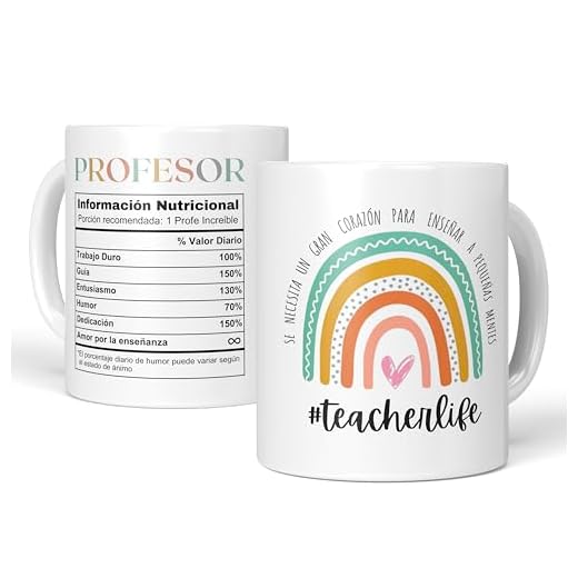 LA CASA DE LAS TAZAS® Detalles Únicos para Profes - Regalo Original Profesora - Taza Profesor - Regalos Maestra Infantil - Regalo Teacher (Diseño 1)