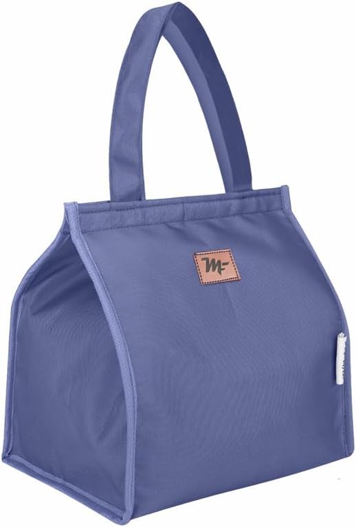 MY FAV Lunch Bag for Men & Women – Tiffin Bag with Bottle Holder, Multiple Pockets, Lightweight & Durable for Office, College & School, 6-Month Warranty (Blue)