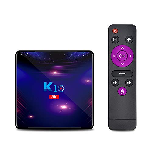 Xilibod Android 9.0 TV Box 4GB RAM/32GB ROM Amlogic S905X3 Quad-Core 64bit Cortex-A55, G31 MP2 GPU Processor,H.265 Decoding 2.4G/5G Dual-Band WiFi Smart TV Box - Model No.: K10 4GB 32GB
