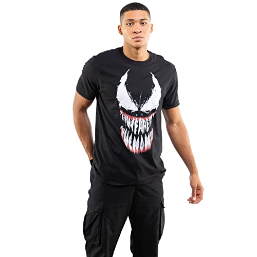 Cotton Soul Venom Marvel Venom Teeth - Camiseta para hombre, Negro, XL