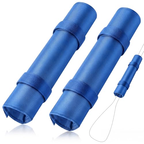 Hiboom 2 Pcs Paddle Float Kayak Paddle Accessory Adjustable Oxford Cloth Paddleboard Stand Up Accessory High Density Foam with Hook and Loop Closure Flotation Kayaks Canoe Paddles(Soft Blue)