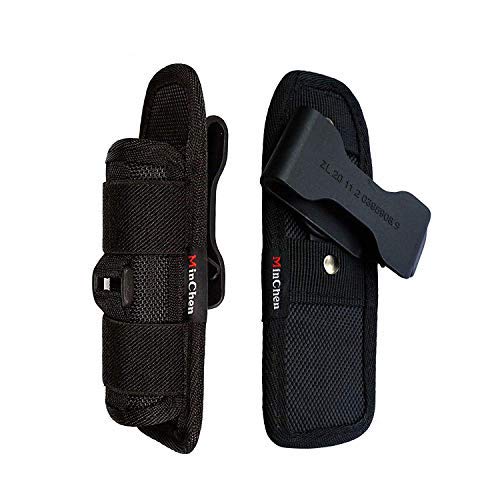 2Pack Tactical Flashlight Holsters Flashlight Pouch for Duty Belt Flashlight Pouch Holder with 360 Degree Rotatable Clip