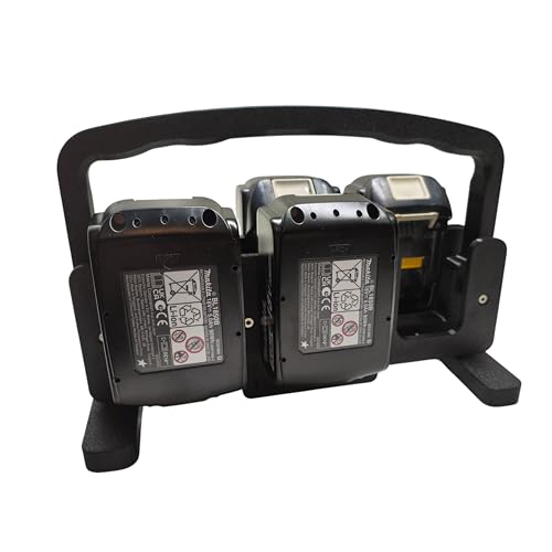 6-fach Akkuhalter für 18V Akkus kompatibel mit Makita LXT stabile Akku-Aufbewahrung Organizer für Werkstatt & Koffer robuster 3D-Druck